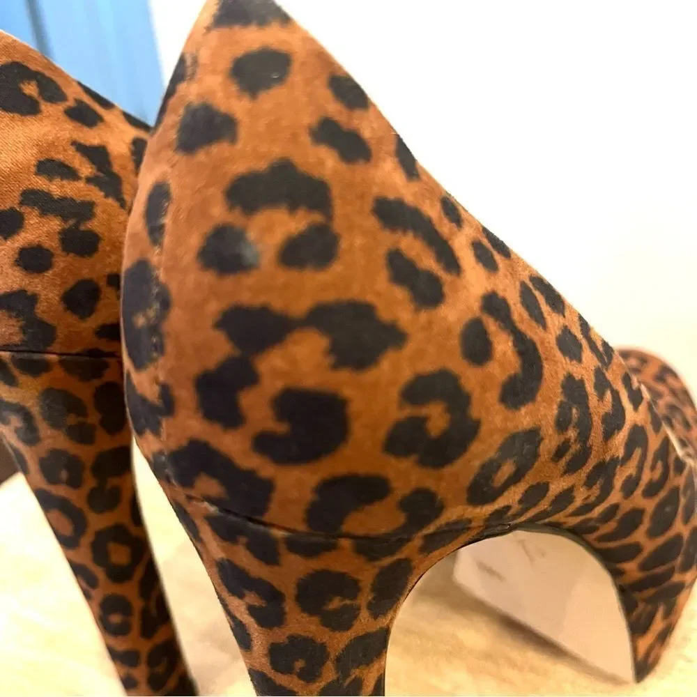 Jessica Simpson‎ Nellah Leopard Platform 5.5” Heels Pumps NWOB 7.5